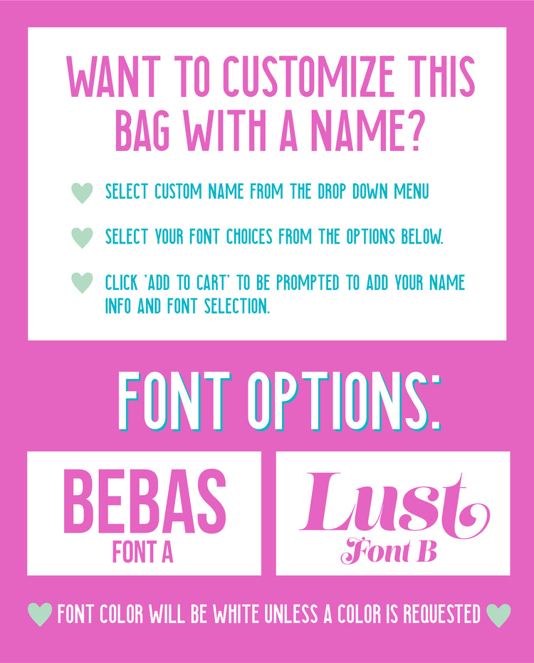 Personalized Mini Glitter Tote
