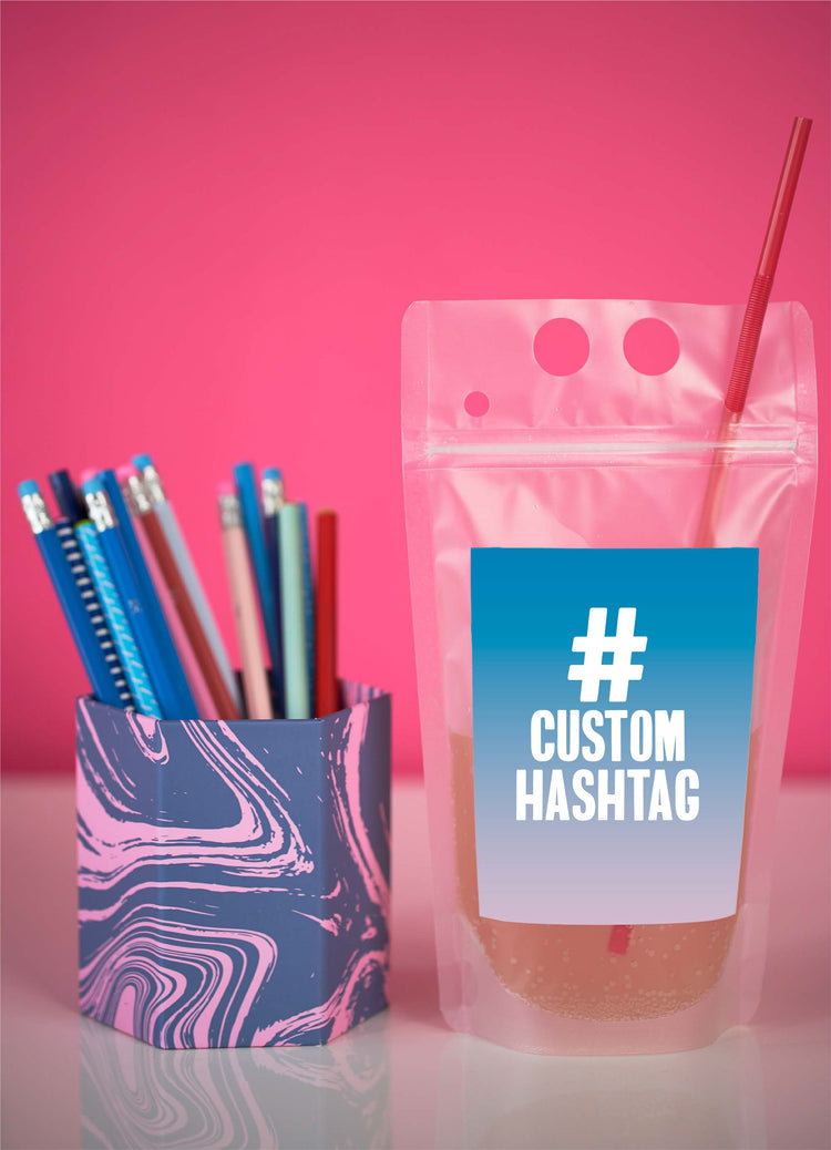 Custom Hashtag Drink Pouch