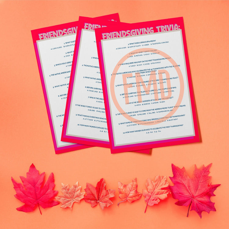 Friendsgiving Party Printable Games