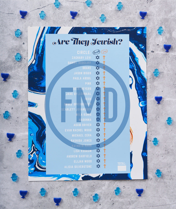 Hanukkah Printable Party Game Set