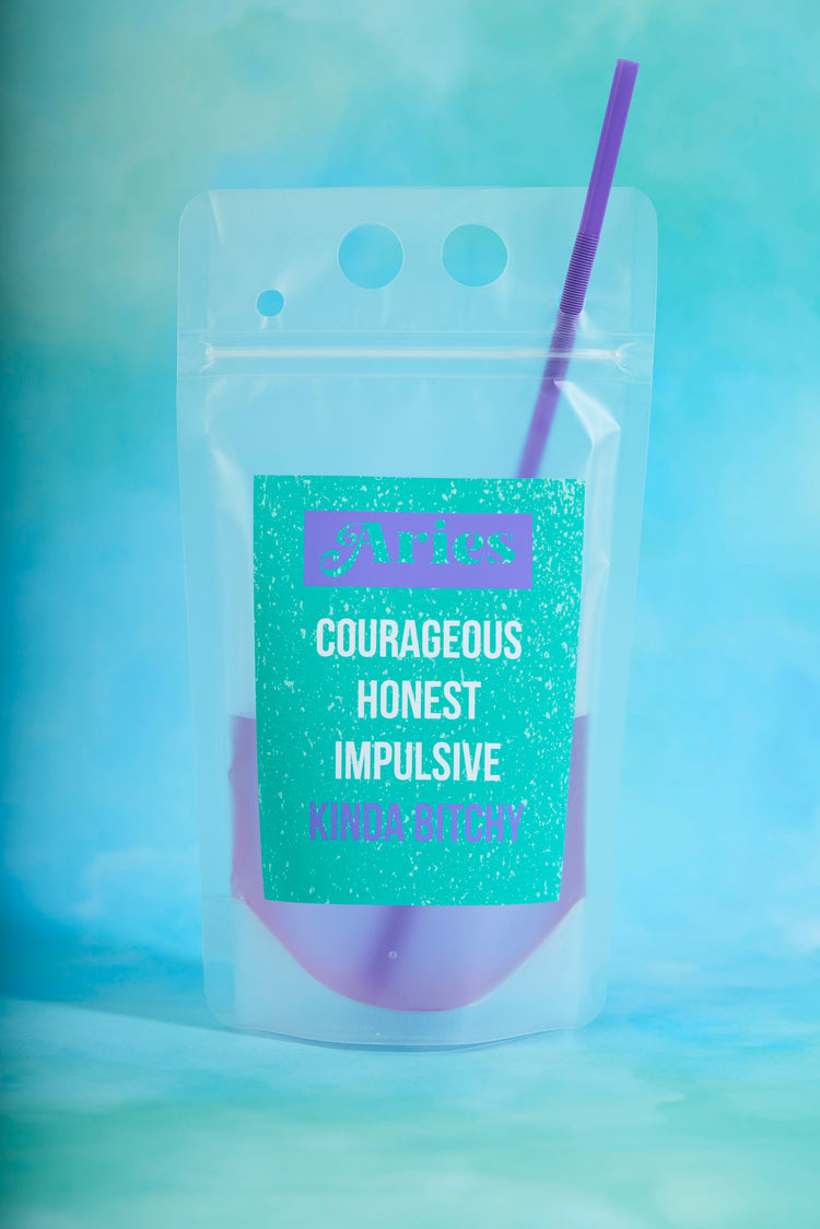 Aries Zodiac Drink Pouch Set
