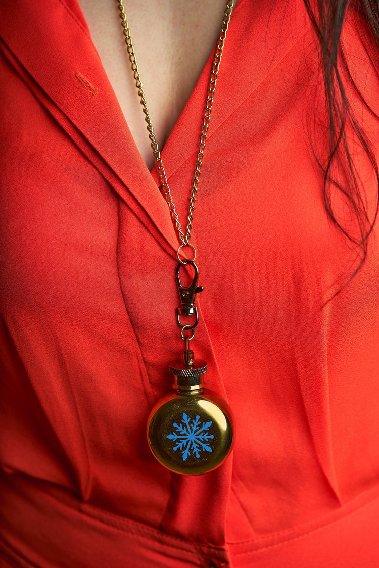 Holiday Flask Christmas Necklace