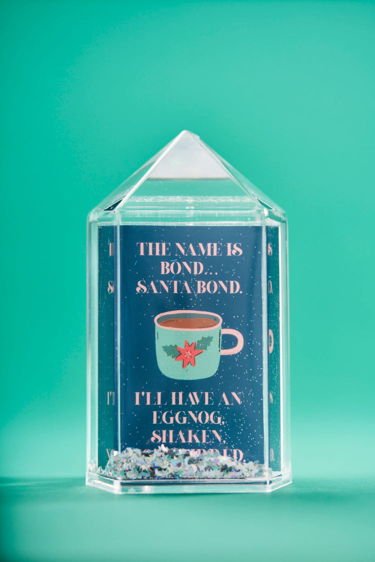 Santa Bond Glitter Snow Globe