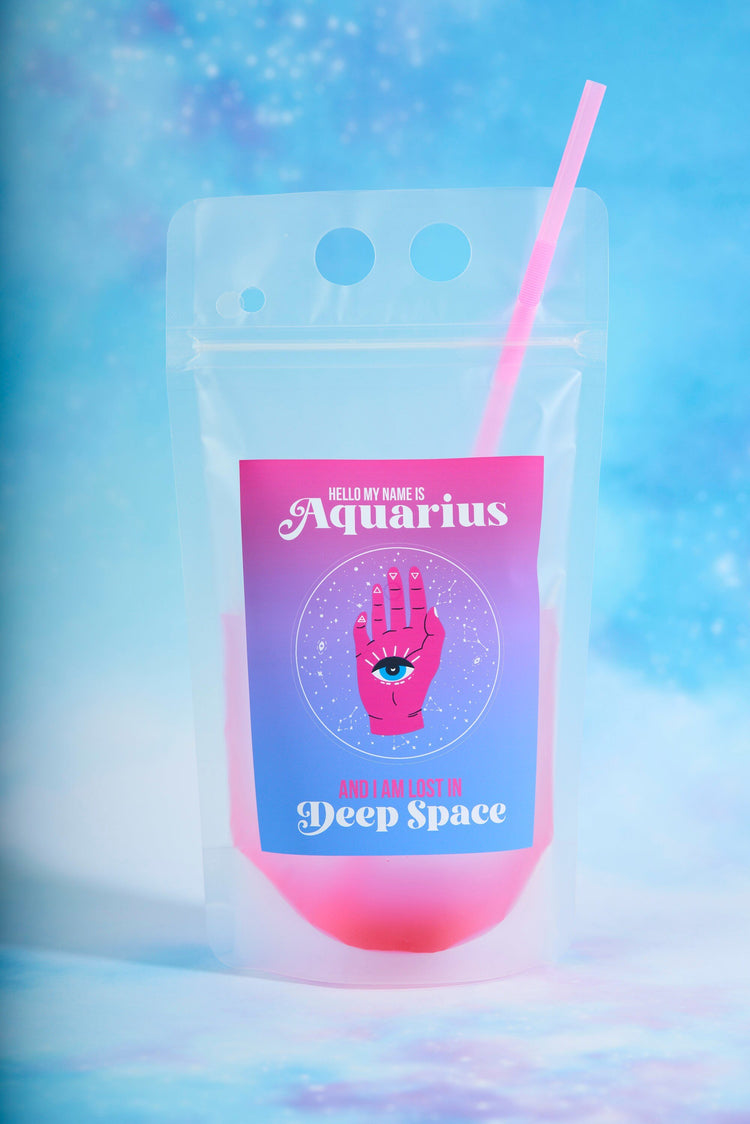 Aquarius Zodiac Drink Pouch Set