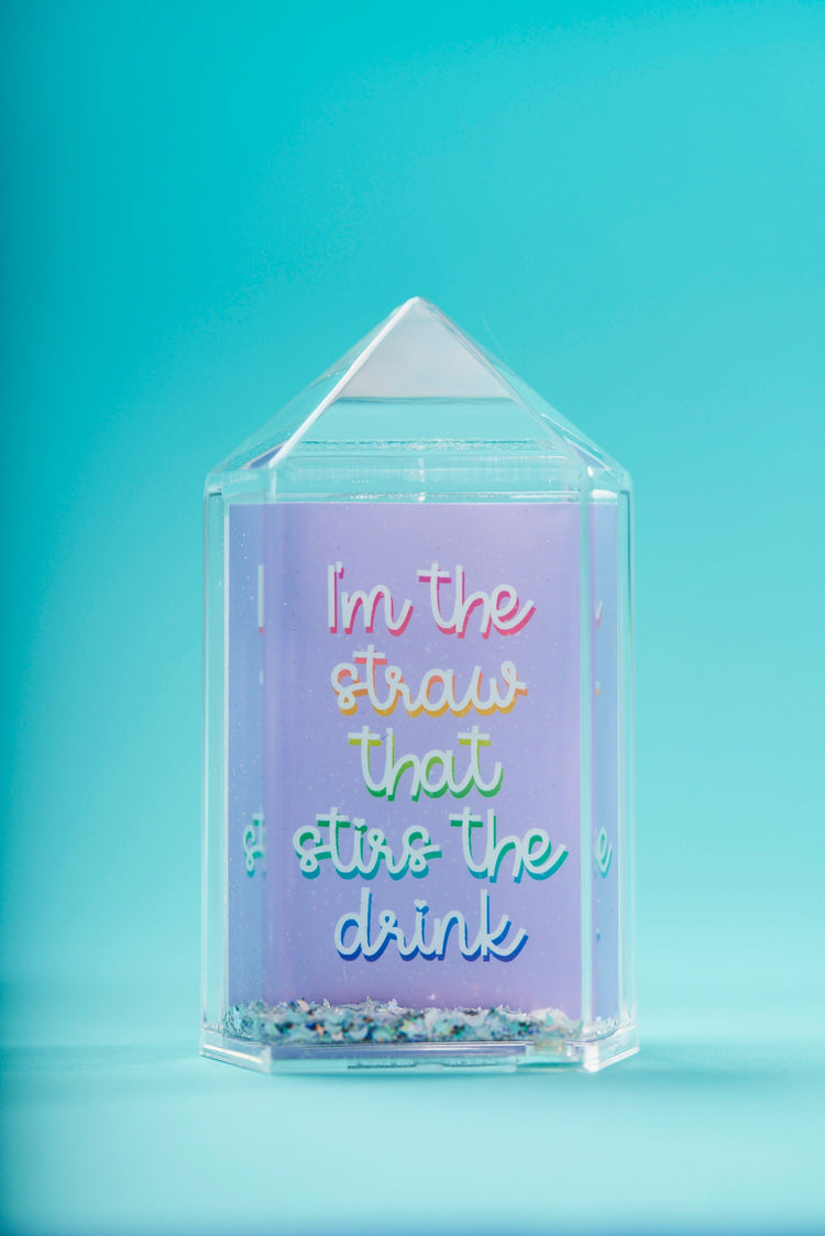 Straw That Stirs The Drink Snow Globe