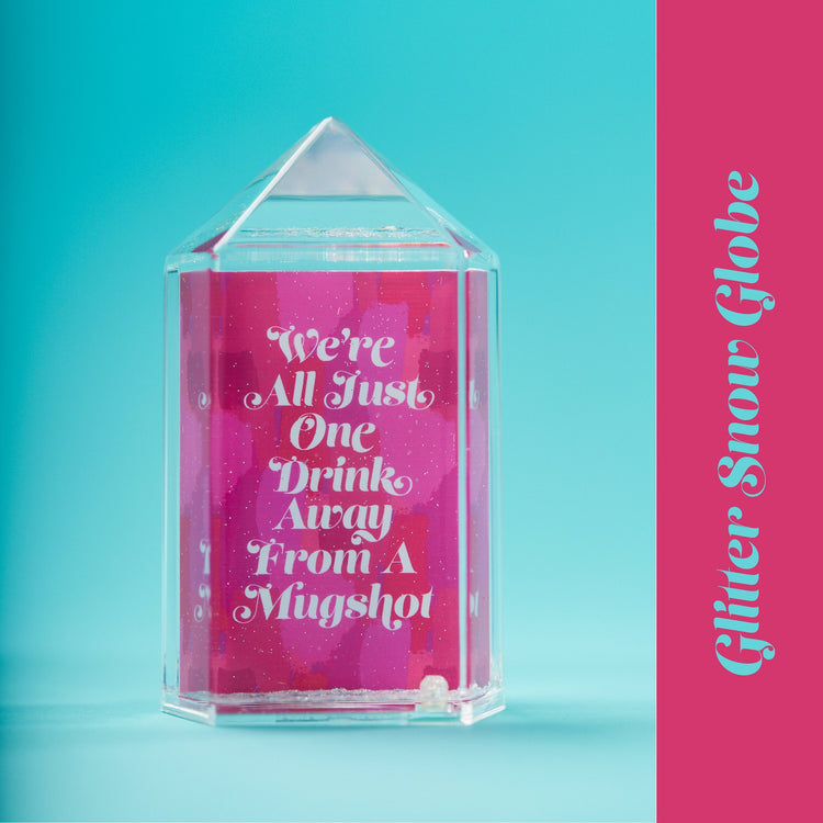 One Drink Away From a Mugshot Snow Globe