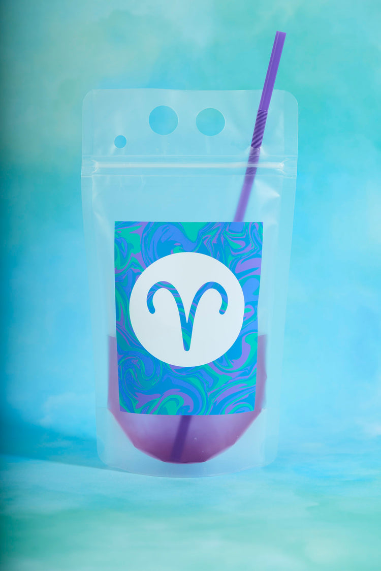 Aries Zodiac Drink Pouch Set