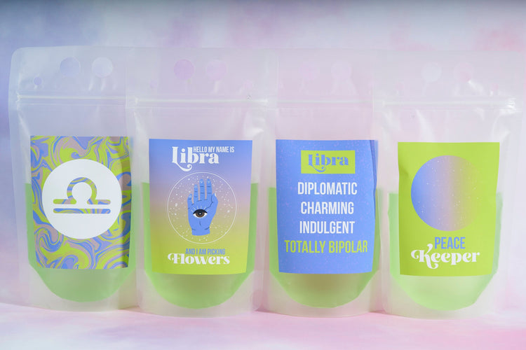 Libra Zodiac Drink Pouch Set