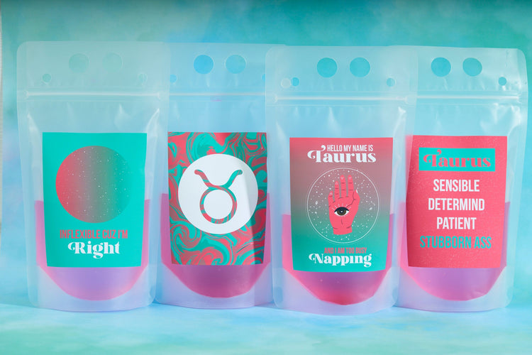 Taurus Zodiac Drink Pouch Set