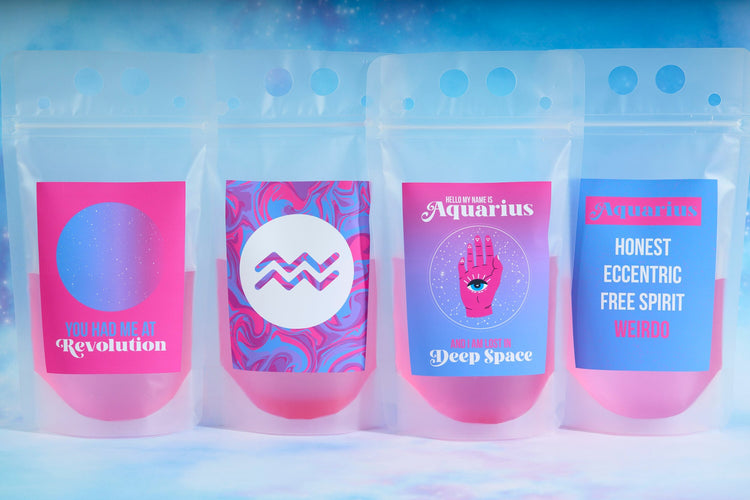 Aquarius Zodiac Drink Pouch Set