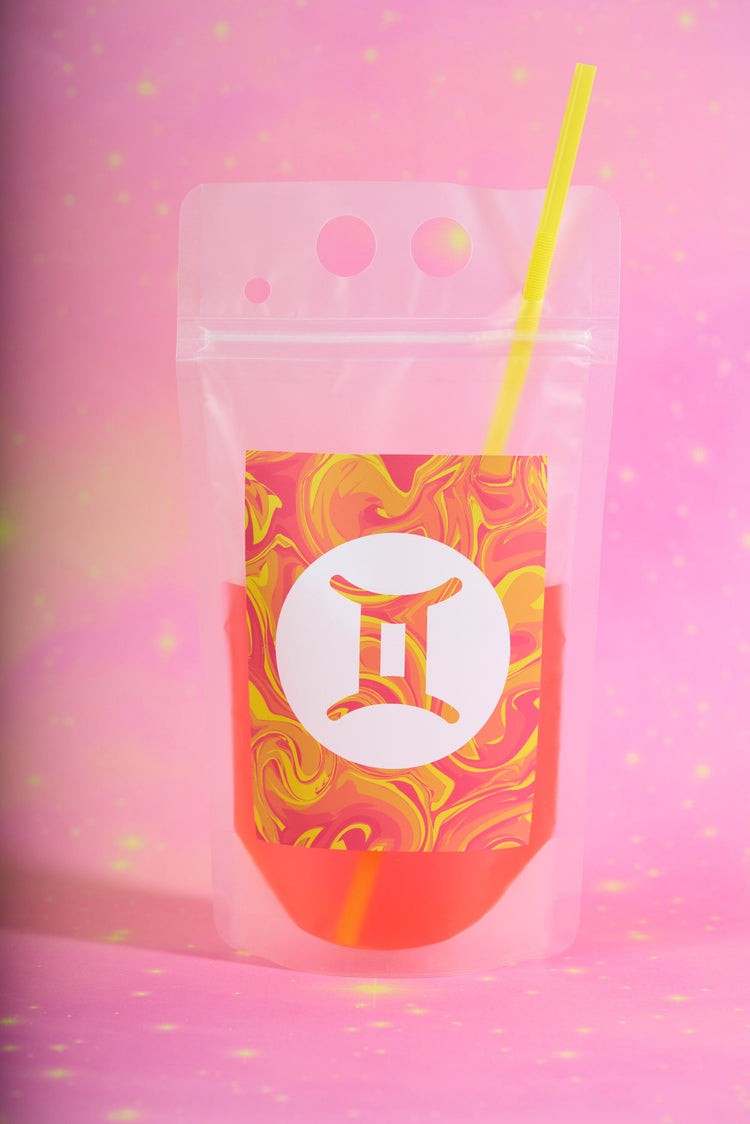 Gemini Zodiac Drink Pouch Set