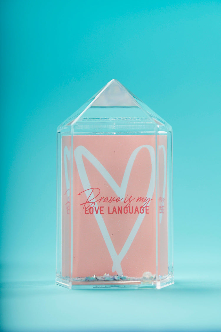 Bravo Is My Love Language Snow Globe