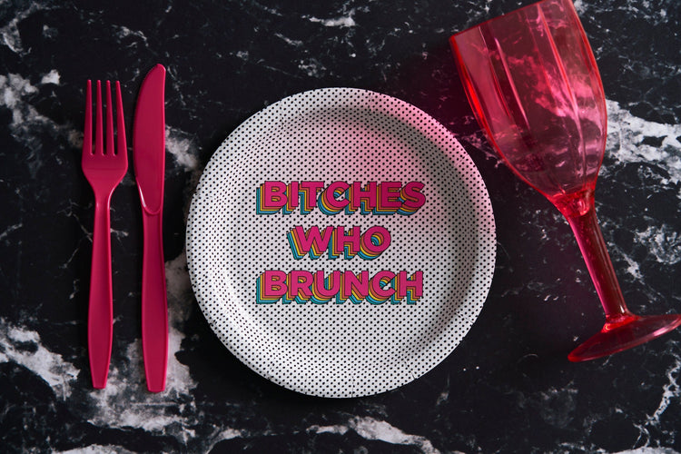 Bitches Who Brunch Paper Plate Set