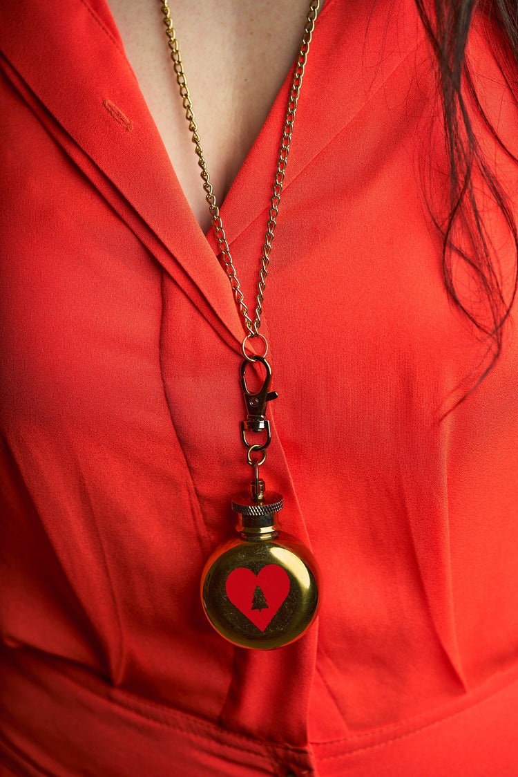 Holiday Flask Christmas Necklace