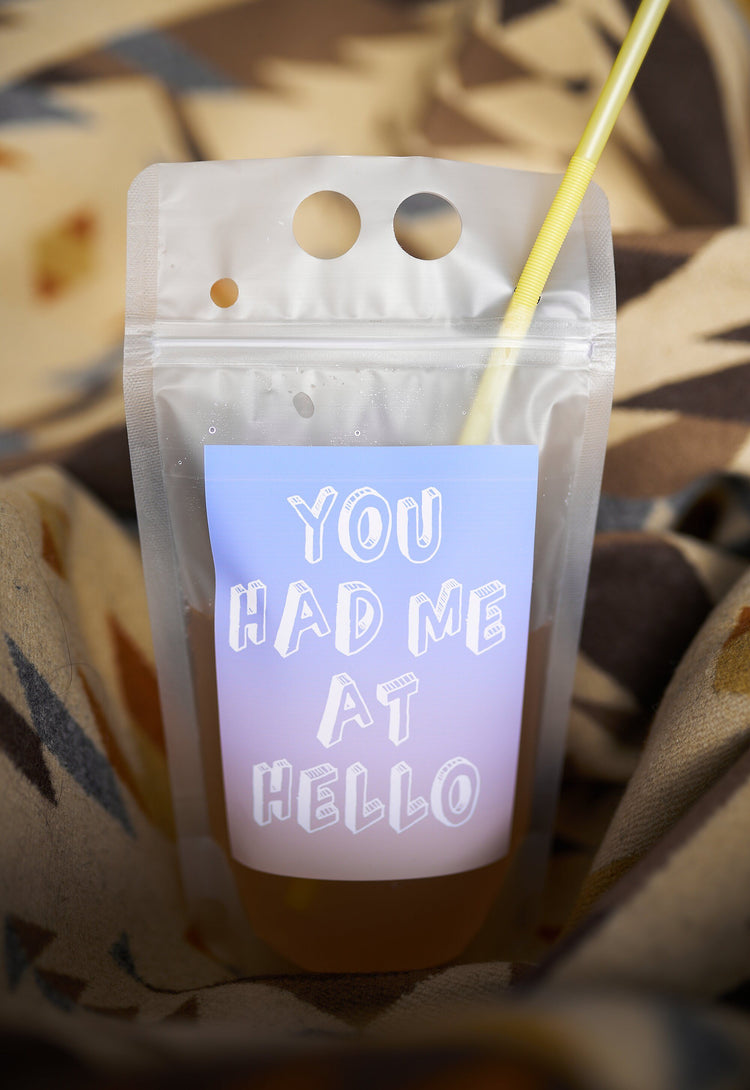 Romantic Comedy Party Drink Pouch Set of 8