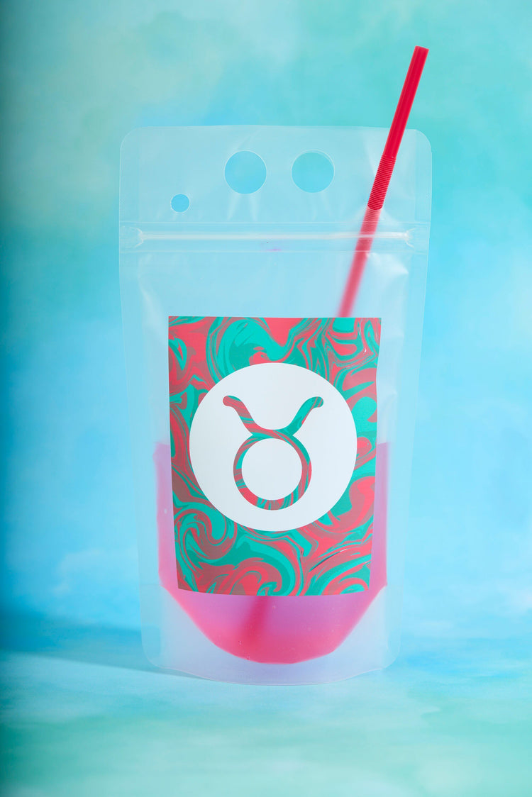 Taurus Zodiac Drink Pouch Set