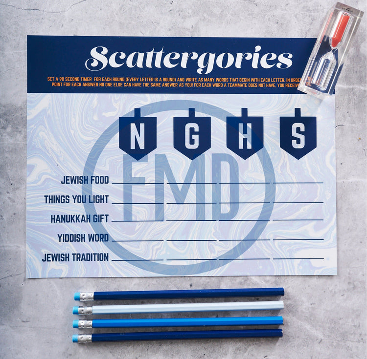 Hanukkah Printable Party Game Set