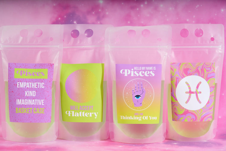 Pisces Zodiac Drink Pouch Set