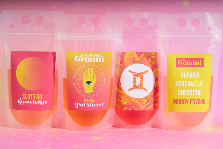 Gemini Zodiac Drink Pouch Set