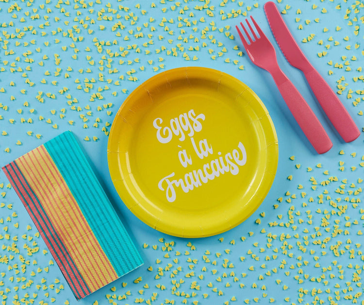 Eggs a la Francaise Paper Plate Set