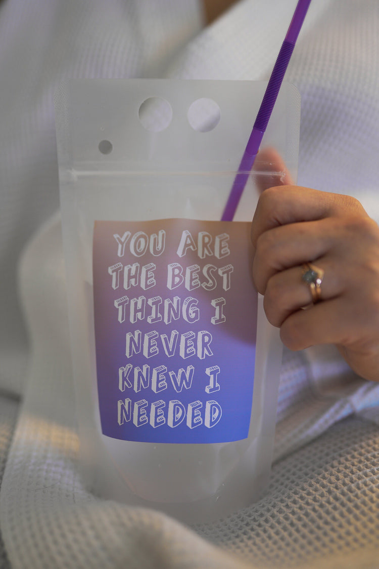 Romantic Comedy Party Drink Pouch Set of 8