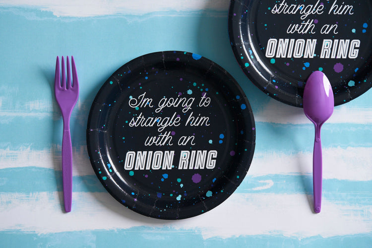 Strangle Him With An Onion Ring Plate Set