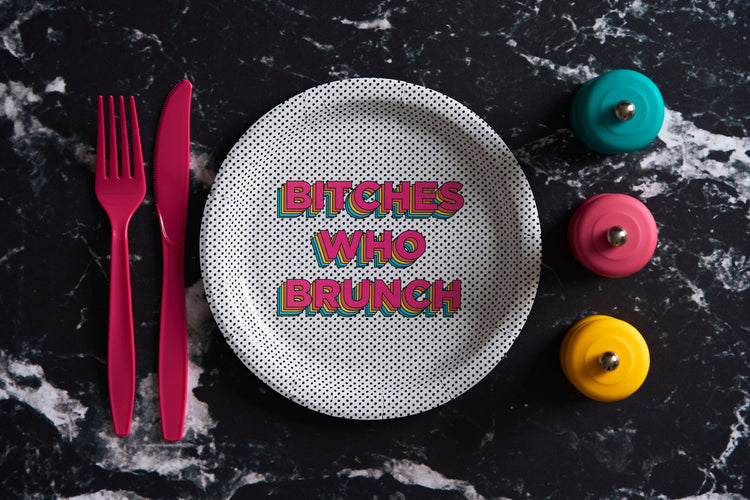 Bitches Who Brunch Paper Plate Set