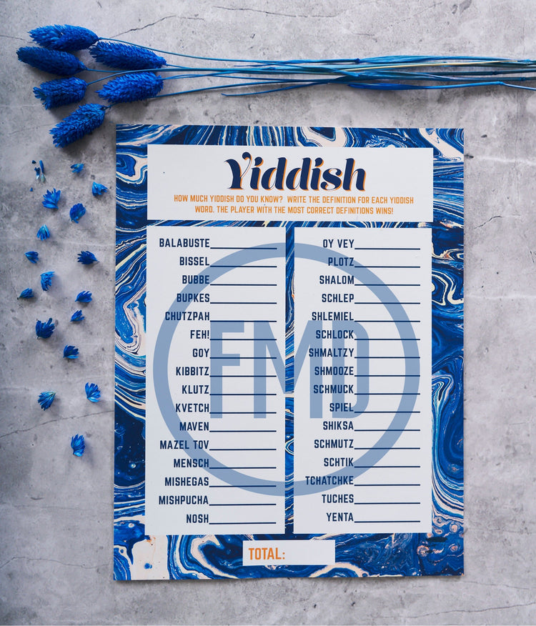 Hanukkah Printable Party Game Set