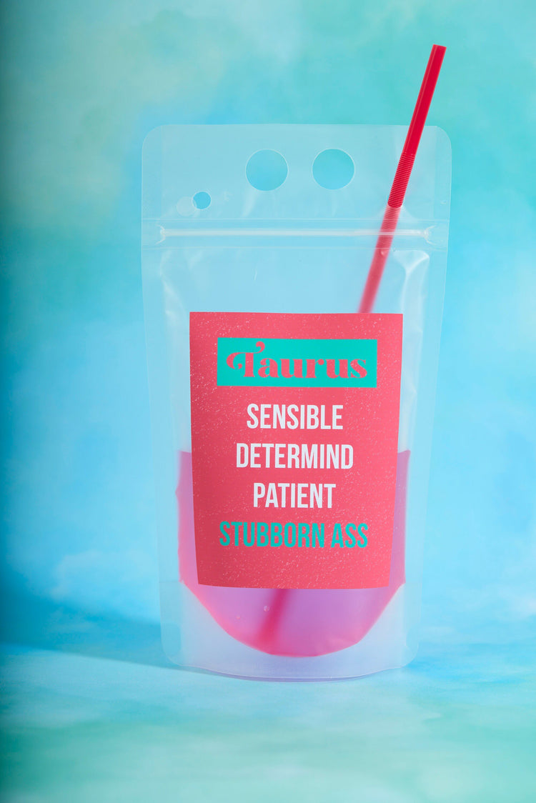 Taurus Zodiac Drink Pouch Set