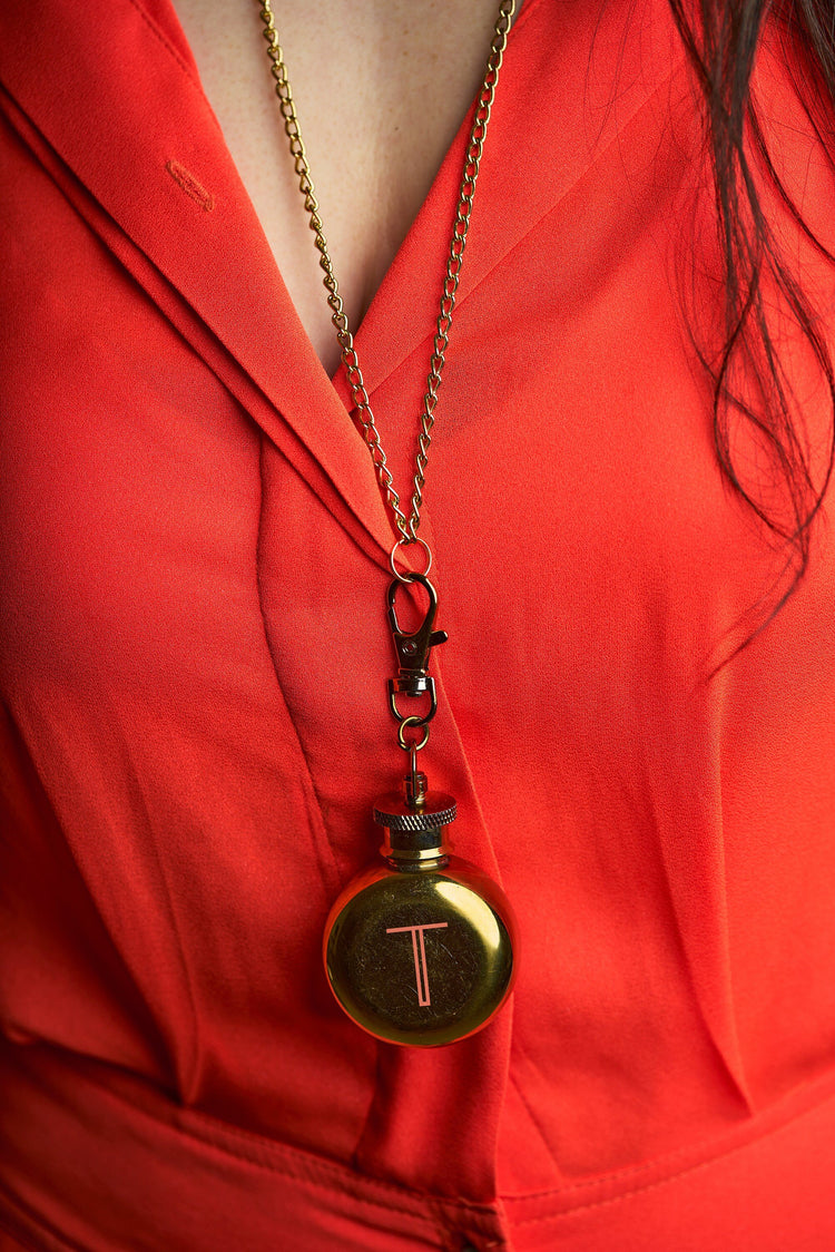 Monogram Flask Necklace