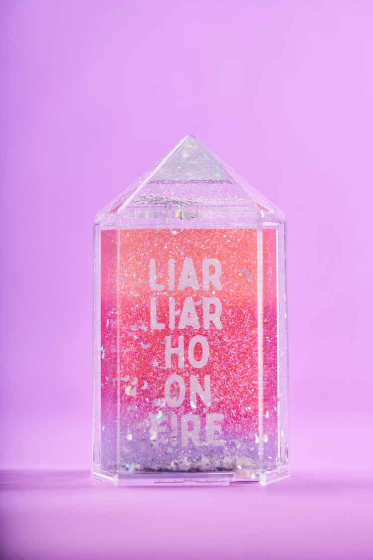 Liar Liar Ho On Fire Snow Globe