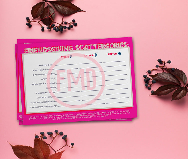 Friendsgiving Party Printable Games