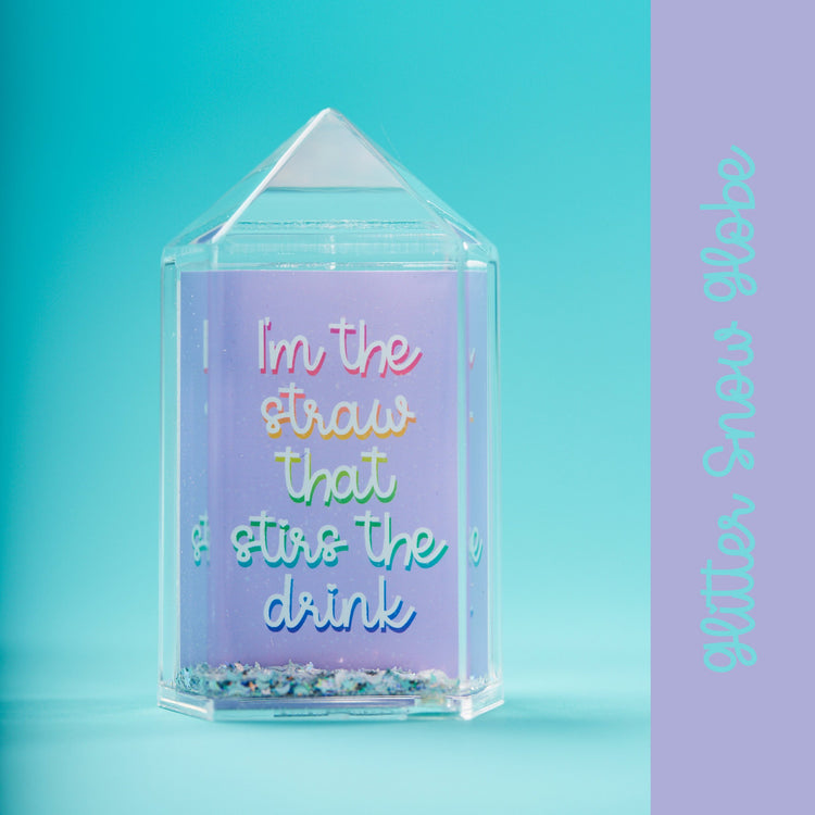Straw That Stirs The Drink Snow Globe