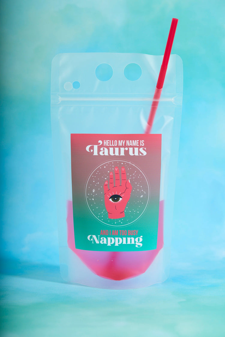 Taurus Zodiac Drink Pouch Set