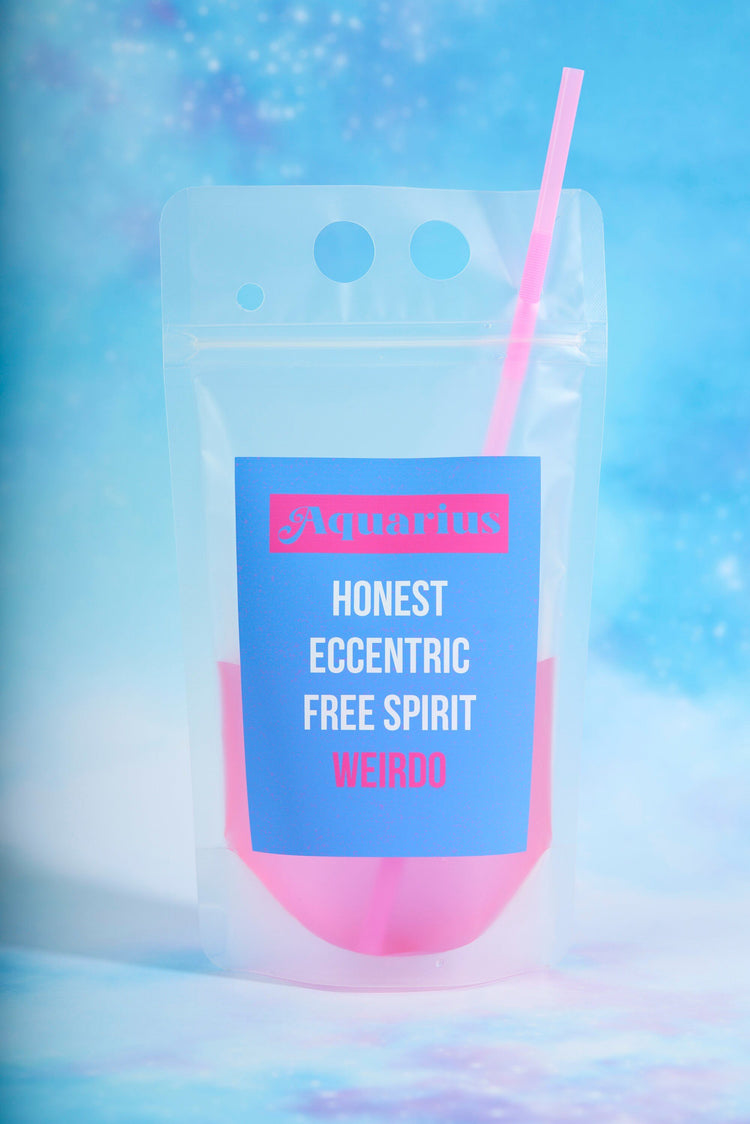 Aquarius Zodiac Drink Pouch Set