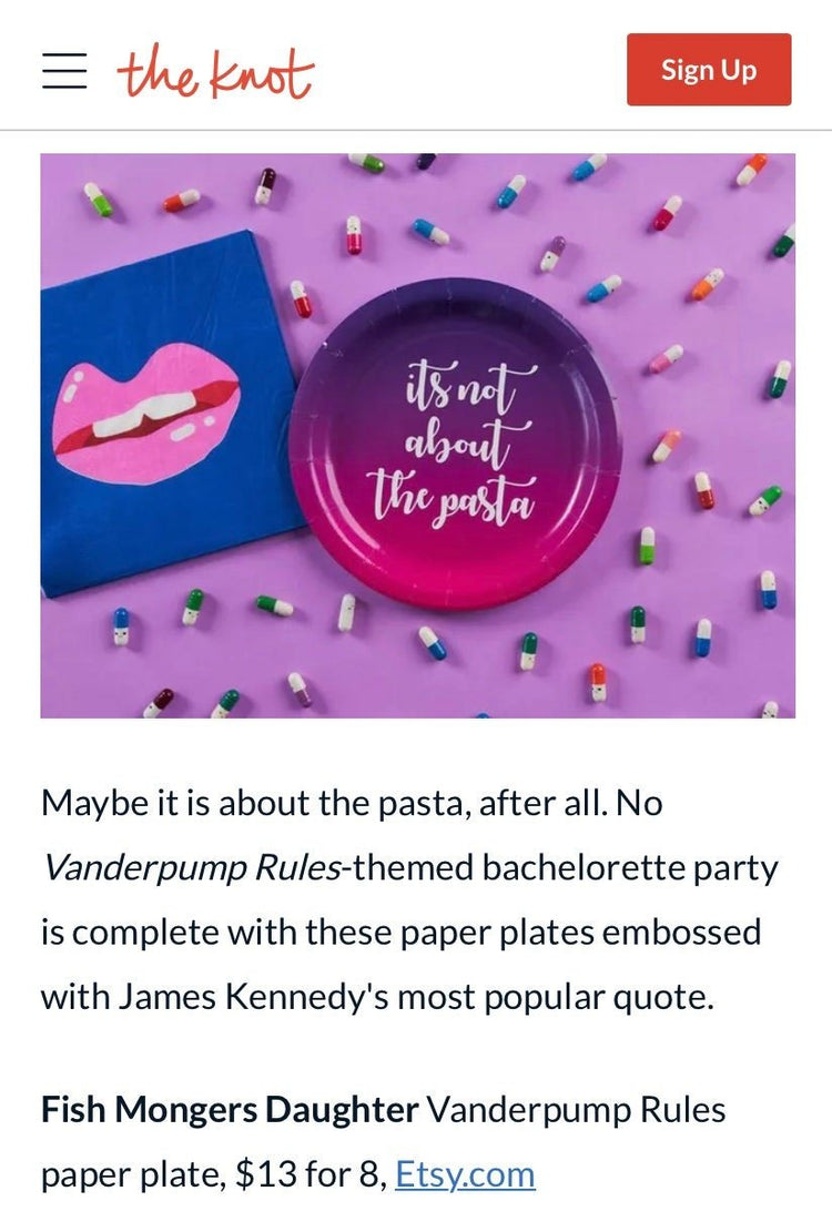 It's Not About The Pasta Paper Plate Set