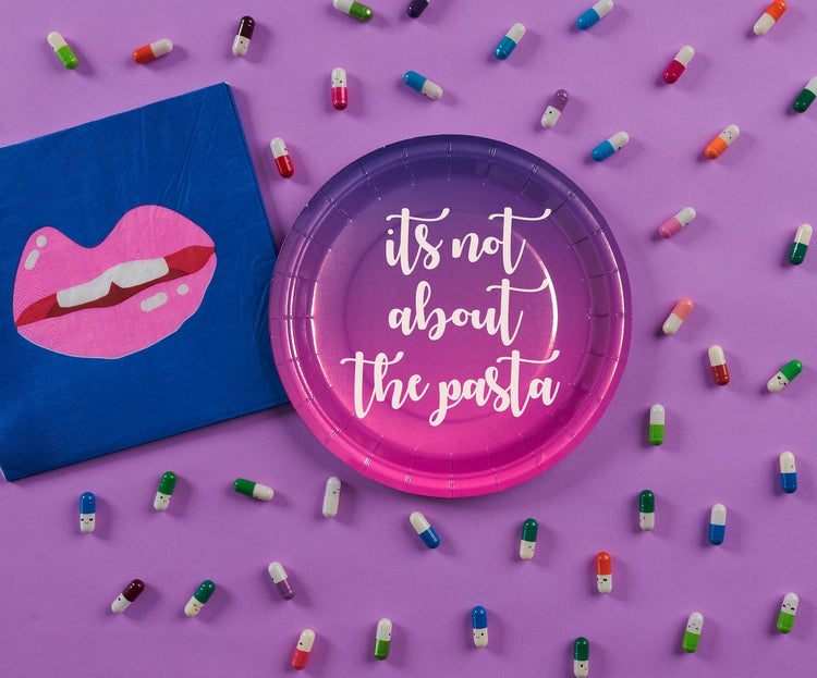 It's Not About The Pasta Paper Plate Set