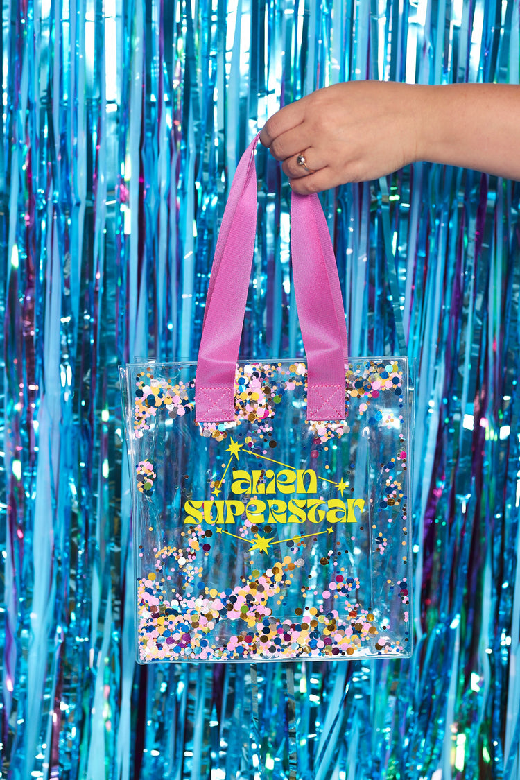 Alien Superstar Glitter Mini Tote