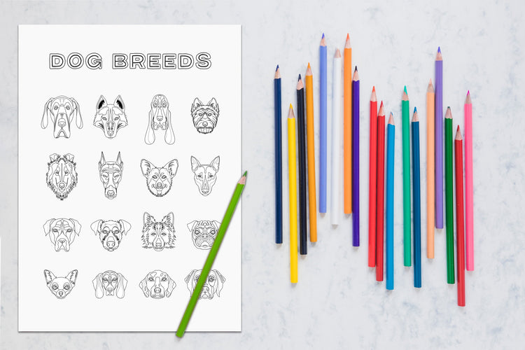 Dog Coloring Pages-Digital Download