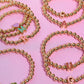 Gold Initial Beaded Bracelet