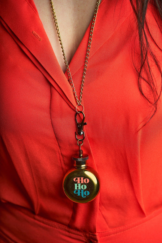Holiday Flask Christmas Necklace
