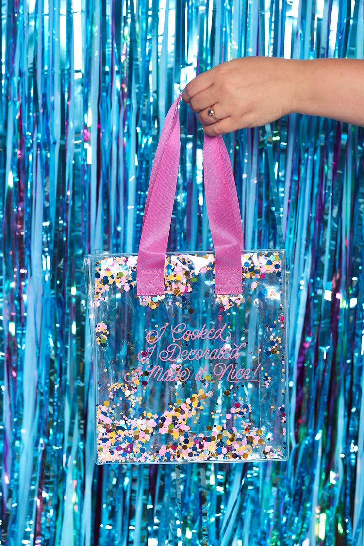 I Made It Nice Glitter Mini Tote