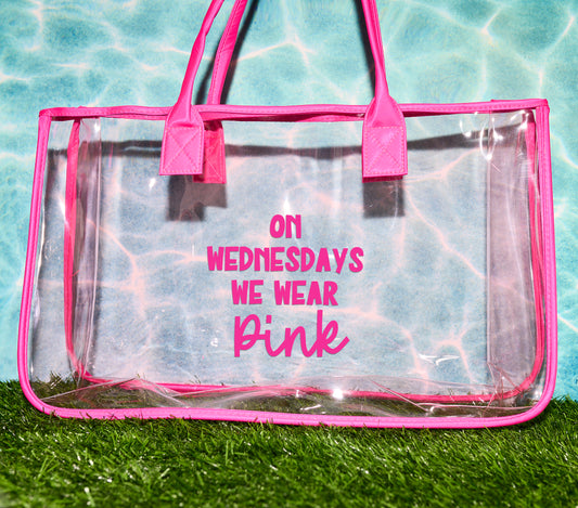 Wednesdays We Wear Pink Tote, Mean Girls Bag